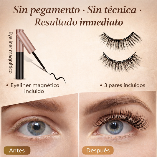 MiradaGlam — Pestañas Magnéticas Pack 3