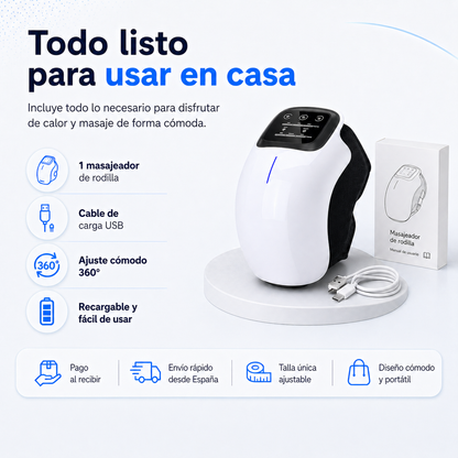 KneeRelax PRO - Masajeador de Rodillas con Calor y Vibración