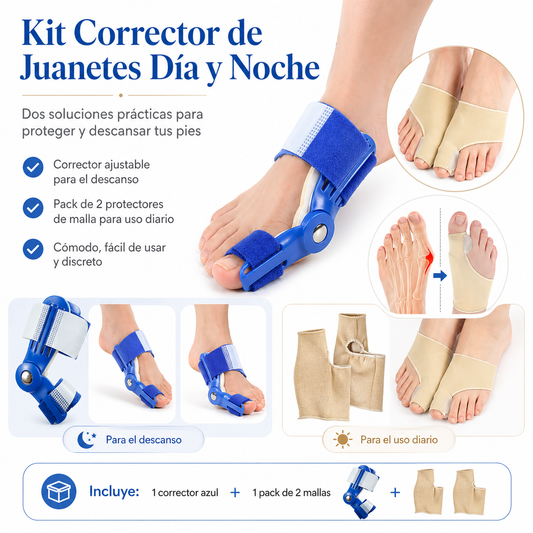 BunionCare 360 – Kit Corrector de Juanetes Día y Noche