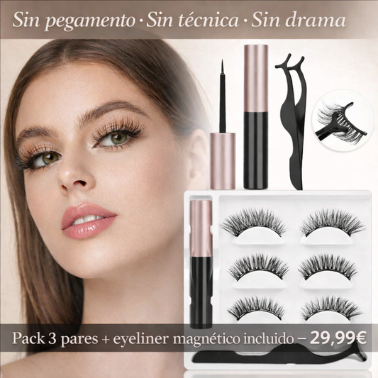 MiradaGlam — Pestañas Magnéticas Pack 3