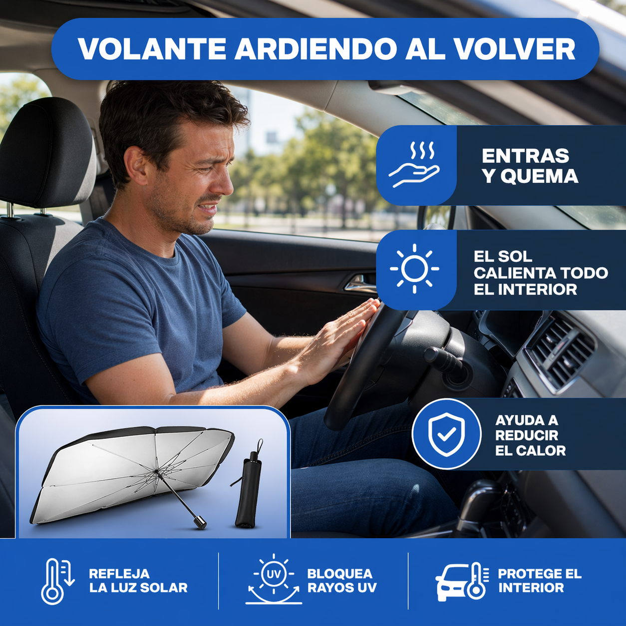 AutoSombra – Parasol Plegable Universal para Coche